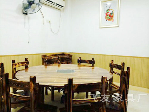 碳烧餐桌餐椅桌椅6